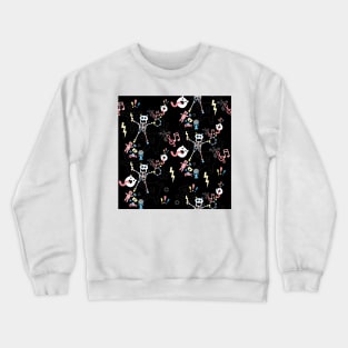 Cute Dance Macabre Pattern Crewneck Sweatshirt